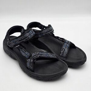 Teva Hurricane Mens Blue Black Greek Braid Sport Ankle Sandals US 8 UK 7 EU 40.5